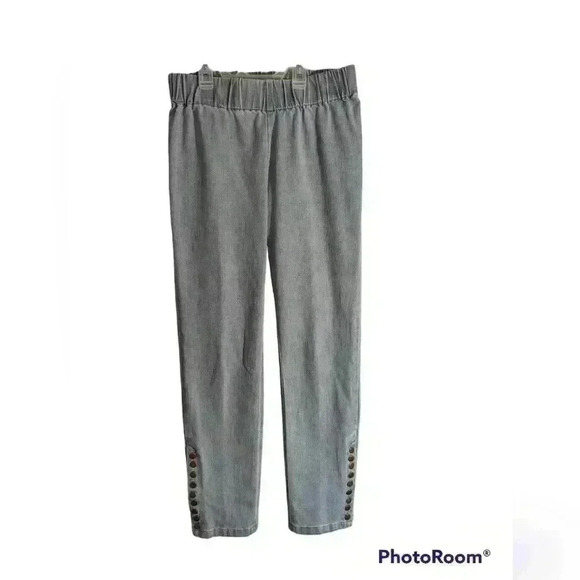 Soft surroundings pull on jegging with button ankles size PS - Picture 2 of 8